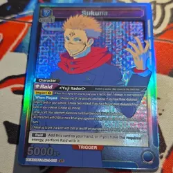 Union Arena Sukuna SR Holo Character Card 7 Cost 5000BP Trigger Jujutsu Kaisen - Image 1