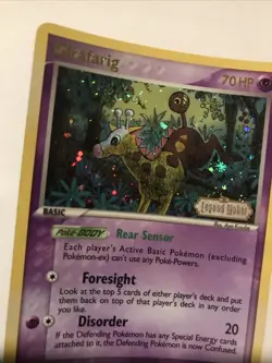 Girafarig 16/92 Legend Maker Holo Pokemon Stamped Card - Image 2