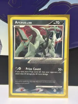 2009 Pokemon TCG Rare Vintage Holo Arceus Card Level 100 AR1 - Image 1
