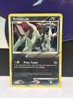 2009 Pokemon TCG Rare Vintage Holo Arceus Card Level 100 AR1 - Image 2