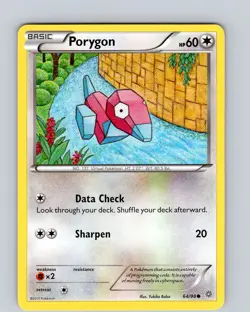 Pokemon TCG Porygon XY Ancient Origins 64/98 Regular Common Card LP-NM - Image 1