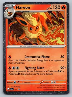 Pokemon TCG SV: Scarlet & Violet Promo Cards Flareon - (Cosmos Holo) 167 - Image 1
