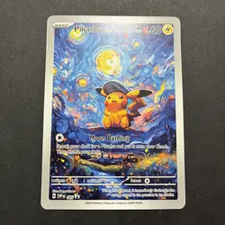 Pikachu Starry Night Custom Fan Art Card - Image 1