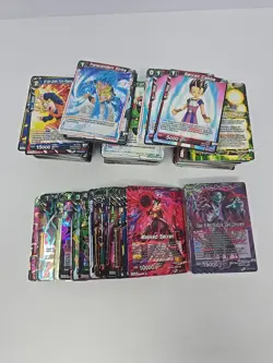 Dragon Ball Super Card Lot Foils SR EX + Sealed Dark Conjurers Deck - 300 C/UC - Image 1