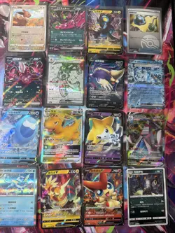 Pokemon 16 Card Lot nm V Max Mega Amazing Ex HOLO Rare Hits Only B16 - Image 1