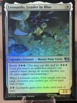 Leonardo, Leader In Blue - 16 - MTG: Teenage Mutant Ninja Turtles - Foil TMNT - Image 1