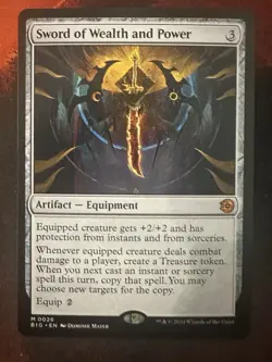 1x Sword of Wealth and Power NM - MTG TBS - Regular Mythic Rare - Image 1