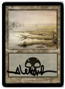 MTG Swamp (2003) - Arena Promos Signed Moderately Played English - Image 1