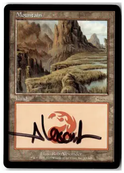 MTG Mountain (2003) - Arena Promos Signed Moderately Played English - Image 1