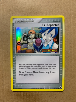 TV Reporter 82/101 EX Dragon Frontiers - Holo Stamped Pokemon Card - NM/M - Image 1