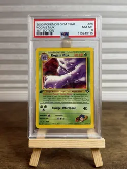 Koga’s Muk #26 1st Edition Gym Challenge 2000 Pokemon PSA 8 ☠ - Image 1