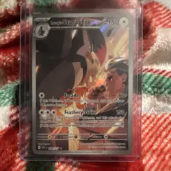 Pokemon TCG Larry's Staraptor Full Art Rare Scarlet & Violet 249/217 English 20… - Image 1