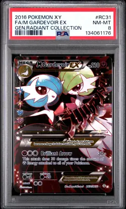 2016 POKEMON XY GENERATIONS RADIANT COLL #RC31 FULL ART/M GARDEVOIR EX PSA 8 - Image 1
