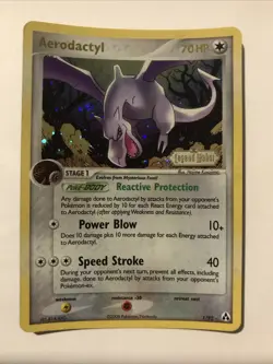 Pokemon TCG Aerodactyl 1/92 EX Legend Maker Holo Rare Card - Image 1