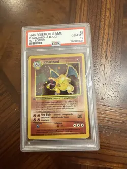 Pokemon Charizard 1st Edition Base Set Shadowless Holo PSA 10 English 004/102 - Image 1