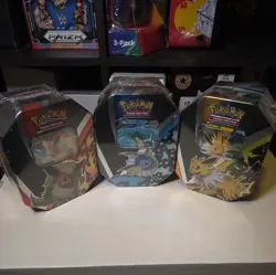 2021 Pokemon TCG - Eevee Evolutions Tin Set of 3 Factory Sealed - Image 1