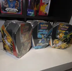 2021 Pokemon TCG - Eevee Evolutions Tin Set of 3 Factory Sealed - Image 2