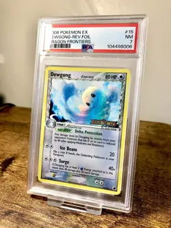PSA 7 Dewgong Reverse Holo 2006 Ex Dragon Frontiers Pokemon TCG 15/101 - Image 1