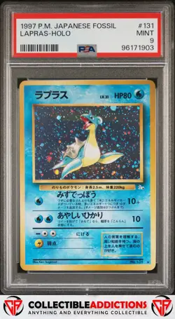 1997 Pokemon Japanese Fossil #131 Lapras Holo PSA 9 - Image 1