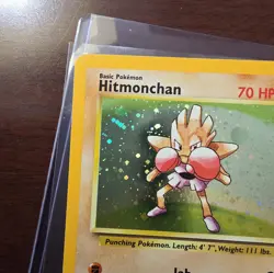Raw Vintage Pokemon TCG Hitmonchan Base Set Holo Unlimited Rare Card 7/102 - Image 2