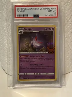 2023 POKEMON TRICK OR TRADE #066 GENGAR PSA 10 - Image 1