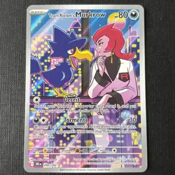 Pokemon TCG Team Rockets Murkrow 200/182 Destined Rivals Illustration Rare Holo - Image 1