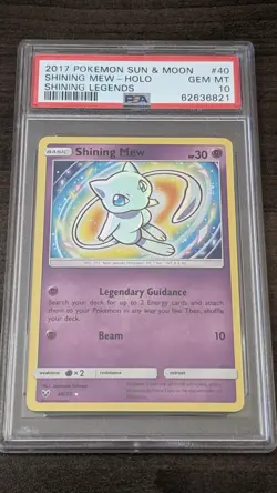 SHINING MEW 2017 Pokemon #40/73 PSA 10 GEM-MINT Shining Legends HOLO! Graded! - Image 1