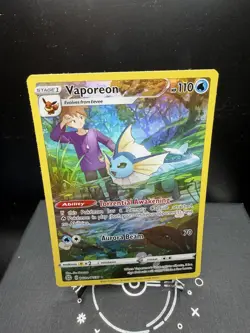 Pokemon TCG SWSH Brilliant Stars Vaporeon TG02/TG30 Trainer Gallery Full Art NM! - Image 1