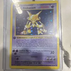 1999 Pokemon Base Set 1st EDITION Alakazam English RARE! - Image 1
