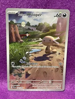 ⚡paldean Wooper ⚡102/094 Full Art Pokemon Phantasmal Flames Holo - Image 1