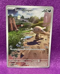 ⚡paldean Wooper ⚡102/094 Full Art Pokemon Phantasmal Flames Holo - Image 2