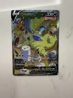 Pokemon Tyranitar V Full Art Single Strike Ultra Rare Holo 155/163 Battle Styles - Image 1