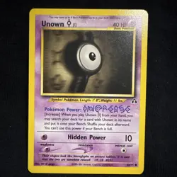 Pokemon TCG Unown [I] Neo Discovery 68/75 Uncommon 2001 NM - Image 1