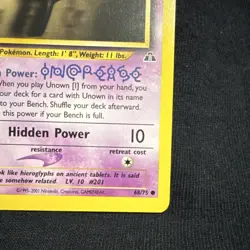 Pokemon TCG Unown [I] Neo Discovery 68/75 Uncommon 2001 NM - Image 4