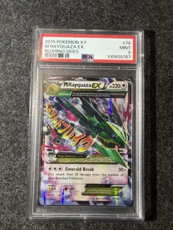 Pokemon 2015 M Rayquaza EX 76/108 Roaring Skies Ultra Rare Holo PSA 9 - Image 1