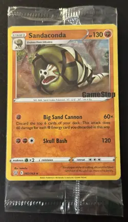 Pokemon TCG Sandaconda 082/163 Gamestop Promo Holo w/ Swirl. New & Sealed - Image 1