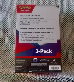 Pokemon Paldean Fates Mini Tins with PokeBall Tin 3-Pack - Image 2