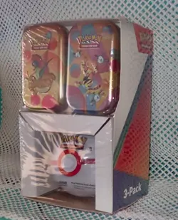 Pokemon Paldean Fates Mini Tins with PokeBall Tin 3-Pack - Image 5