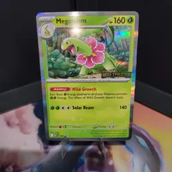 Meganium Mega Evolution Prerelease Stamped Promos, Pokemon MEP 001 NM Pre Releas - Image 1