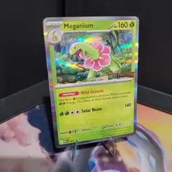 Meganium Mega Evolution Prerelease Stamped Promos, Pokemon MEP 001 NM Pre Releas - Image 3