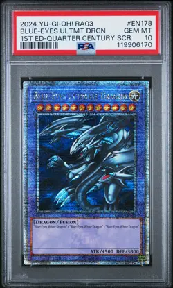 2024 YU-GI-OH! RA03-QUARTER CENTURY BONANZA BLUE-EYES ULTIMATE DRAGON PSA 10 - Image 1