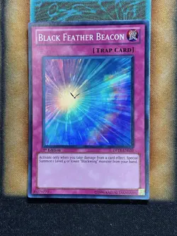 Yugioh Black Feather Beacon DP11-EN029 Super Rare 1st Ed LP - Image 1