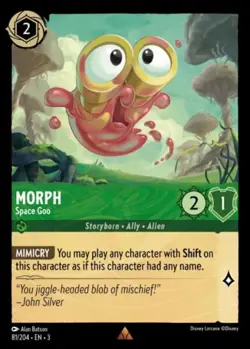 1x Morph - Space Goo - 81/204 - Rare - Cold Foil NM-Mint Disney Lorcana: Into t - Image 1