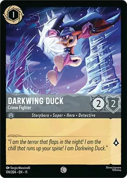 DISNEY LORCANA TCG - Winterspell - Darkwing Duck Crime Fighter - 174/204 FOIL - Image 1