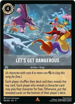 DISNEY LORCANA TCG - Winterspell Let's Get Dangerous Rare 198/204 Darkwing Duck - Image 1