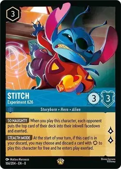 Stitch 166/204/EN-8/Reign Of Jafar/Disney Lorcana/TCG/Legendary - Image 1