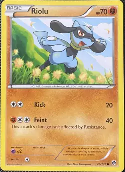 Riolu 76/135 Plasma Storm Regular - Pokemon Card - Image 1