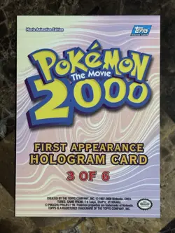 Topps Pokemon The Movie 2000 First Appearance Hologram Card 3 Of 6 Damaged - Image 2