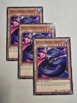 3 x MP22-EN232 Night Sword Serpent - Common 1st Edition Near Mint YuGiOh Cards - Image 1