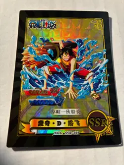 One Piece MONKEY D. LUFFY SSR 019 Premium Stock Anime Foil Textured Trading Card - Image 1
